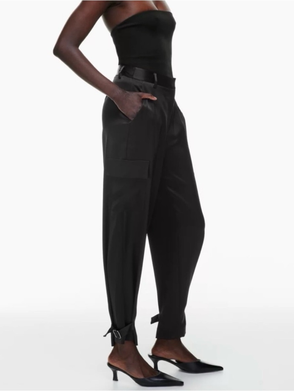 BABATON | Satin High-Waist Women's Pants